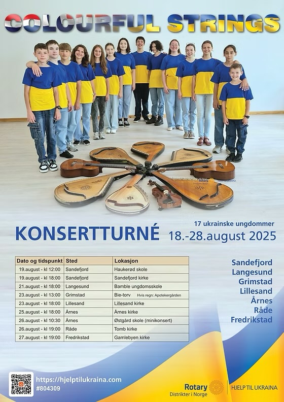Et friminutt fra krigen: Ukrainske barn og unge inviteres til trygghet og musikk i Norge